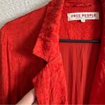 Free People  Vintage Women’s Red Stella Jacquard Blazer‎ Size Small Photo 8