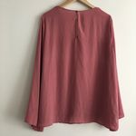 Lush Clothing Lush Cross Front Blouse Top V Neck Flare Long Sleeves Maeve Womens Size L Photo 1