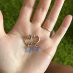 Urban Outfitters Elegant Gold and Blue Earrings Photo 2