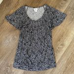 Motherhood Oh Baby short sleeve blouse Maternity top floral stretch Women’s sz M Photo 0