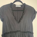 ZARA  Babydoll Black Dress Ruffle Trim Sz XS Photo 7