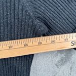 Kathie Lee Collection Knit Top Black Short Sleeve Ribbed V Neck Metallic Large Photo 9