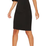 Black Halo Women's Cooper Sheath Dress One Shoulder Puff Sleeve In Black Size 0 Photo 0