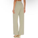 House of Harlow 1969 Textured Pleated Straight Leg Trouser Pants Sz 8 Sage Green Photo 2
