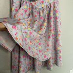 NEW Scarlet Darkness Lavender Floral Corset Mini Dress Smocked Back Large Purple Photo 6