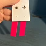 Handmade Vibrant Floral Pink and Gold Drop Earrings (New) Photo 5