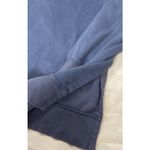 Aerie  Blue Fuzzy Crewneck Oversized Sweatshirt Size XS Split Side Relaxed Photo 11