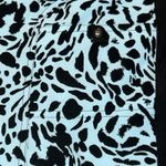 Jamie Sadock Golf Skirt 8 Blue Black Animal Print Pockets Zipper Stretch Photo 1