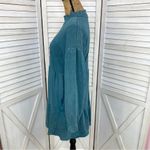 Wild Fable Tiered Mock Neck Sweatshirt Babydoll Dress Teal Small Photo 2