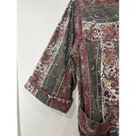 American Vintage Womens VINTAGE Models House Coat Robe Paisley Burgundy Green 16 Photo 3