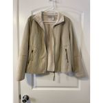 Chico's Jacket Medium Ivory Faux Suede Sherpa Lined Western Rodeo Cowgirl Photo 1