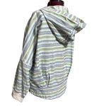 Anthropologie Striped Zip Long Sleeve Hoodie Stretch Jacket EUC Small Medium Photo 8