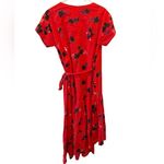 Apiece Apart Amaro Wrap Dress in Red Aster Floral size Medium Photo 2