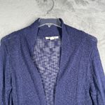 Roxy  Cardigan Women Large Open Knit Draped Open Front Lightweight‎ Blue Beach Photo 3