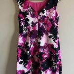 Eliza J Pink Womens Size 4P Petite Floral-Print Sheath Dress Lined Sleeve Photo 7