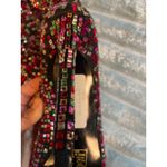 Azalea Wang Rhinestone Embellished Knee High Stiletto Boots Multi Color Size 8 Black Photo 4