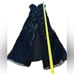 Sean Collection  Black Silver Sequin Maxi Dress Open Back Chiffon Womens Large Photo 12