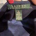 Ralph Lauren Lauren Two Tone Blue V Neck Sweater Womens Size Small Linen Cotton Photo 2