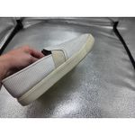 Vince  Ivory Bone Perforated Soft Leather Slip On Sneakers Size 9 Shoes Photo 4