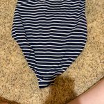 Garnet Hill  Navy White Nautical Stripe One Piece Swimsuit Photo 11