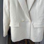 The Frankie Shop Corrin Grain de Poudre Ivory White Oversized Blazer Large $400 Photo 3