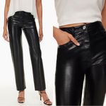 Aritzia WILFRED FREE Melina Faux Leather Black Pants Size 8 Photo 38