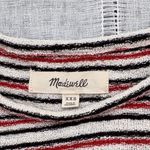 Madewell  Black and Red Striped Short Sleeve Top Photo 2