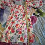 ZARA  Women's Floral Puff Sleeves Smocked Back Caroline Dress Size XS Photo 3