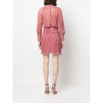 IRO  Canian Dress in Light Pink 40 New Womens Metallic Shirt Faux Wrap Mini Photo 12