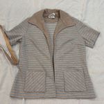 Vintage 1970s Short Sleeved Shacket With Belt Blue Size M Photo 3