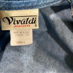 Vivaldi Jeanswear Vintage Double Breasted Denim Jean Blazer Jacket size small Blue Photo 5