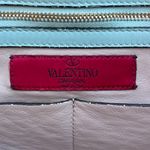 Valentino Garavani Valentino Rockstud medium light blue soft smooth leather shopping tote bag Photo 10