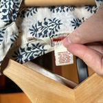 Sundance  Classic Melody Shirt Ivory & Navy Blue Top 100% Cotton Size XS Photo 4