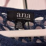 a.n.a Navy Sleeveless Crochet Top Photo 1