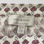 Lucky Brand  cream red floral tie front top, size 1X Photo 4