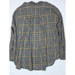 Free People  Break My Stride Plaid Button Down Oversized Shirt Small Metallic Photo 9