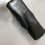 Burberry Cosmetics Bag Black Patent Leather Zip Travel Logo Womens Small *Flaw Photo 3