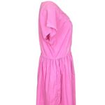 Vintage 90’s Pink Boho Embroidered Midi Dress L Size L Photo 2