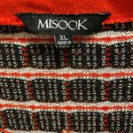 Misook  Red, White & Black Tweed Knit Gold Button Front Geometric Jacket Size XL Photo 2