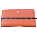 Anne Klein Bifold Wallet Card Holders Gold Lion Logo Pebble Vegan Leather Photo 4