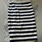 The Limited  Women’s midi Striped Pencil Skirt Navy Blue and White Stipes 0 Photo 0