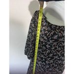 THML Dress Sz M Western Feather Open Shoulders Knee Length Embroidered Hem Strap Photo 4