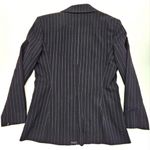 Norma Kamali Black with Blue Indigo Pinstripe Blazer Sz 14 Photo 2
