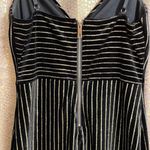 Windsor  black velvet and gold glitter pinstripe pencil dress, size S Photo 5