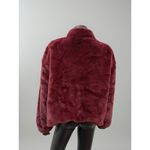 A New Day Burgundy Plush Fleece Pullover Half Zip Jacket Women's Medium Photo 1