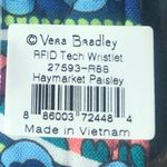 Vera Bradley RFID TECH HAYMARKET WRISTLET BLACK PAISLEY PRINT MINI POUCH Photo 1