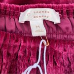 LC Lauren Conrad  Red Velvet Long Sleeve Smocked Mini Dress Size Medium Photo 10