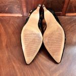 Tahari  Gia Floral Jacquard Kitten Heel Pumps Black Pointed Toe Size 7.5 M Photo 8