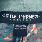 Little Journeys Chicago Womesn Artsy Tunic Top Button Front Medium Lightweight Green Photo 6