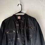 Faded Glory  Y2k‎ Plus Size 18 Black Cargo Army Button Up Cotton Jacket Photo 1